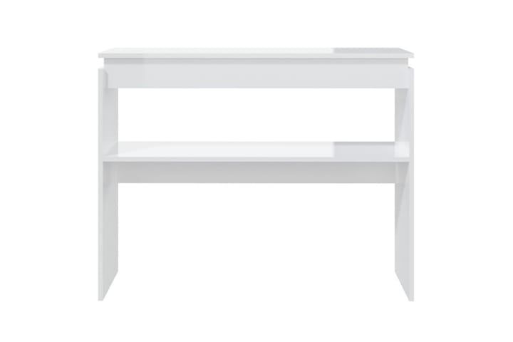 Konsolipöytä korkeakiilto valkoinen 102x30x80 cm lastulevy - Valkoinen - Konsolipöytä - Eteispöytä