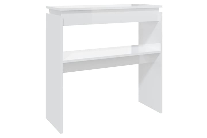 Konsolipöytä korkeakiilto valkoinen 80x30x80 cm lastulevy - Valkoinen - Konsolipöytä - Eteispöytä