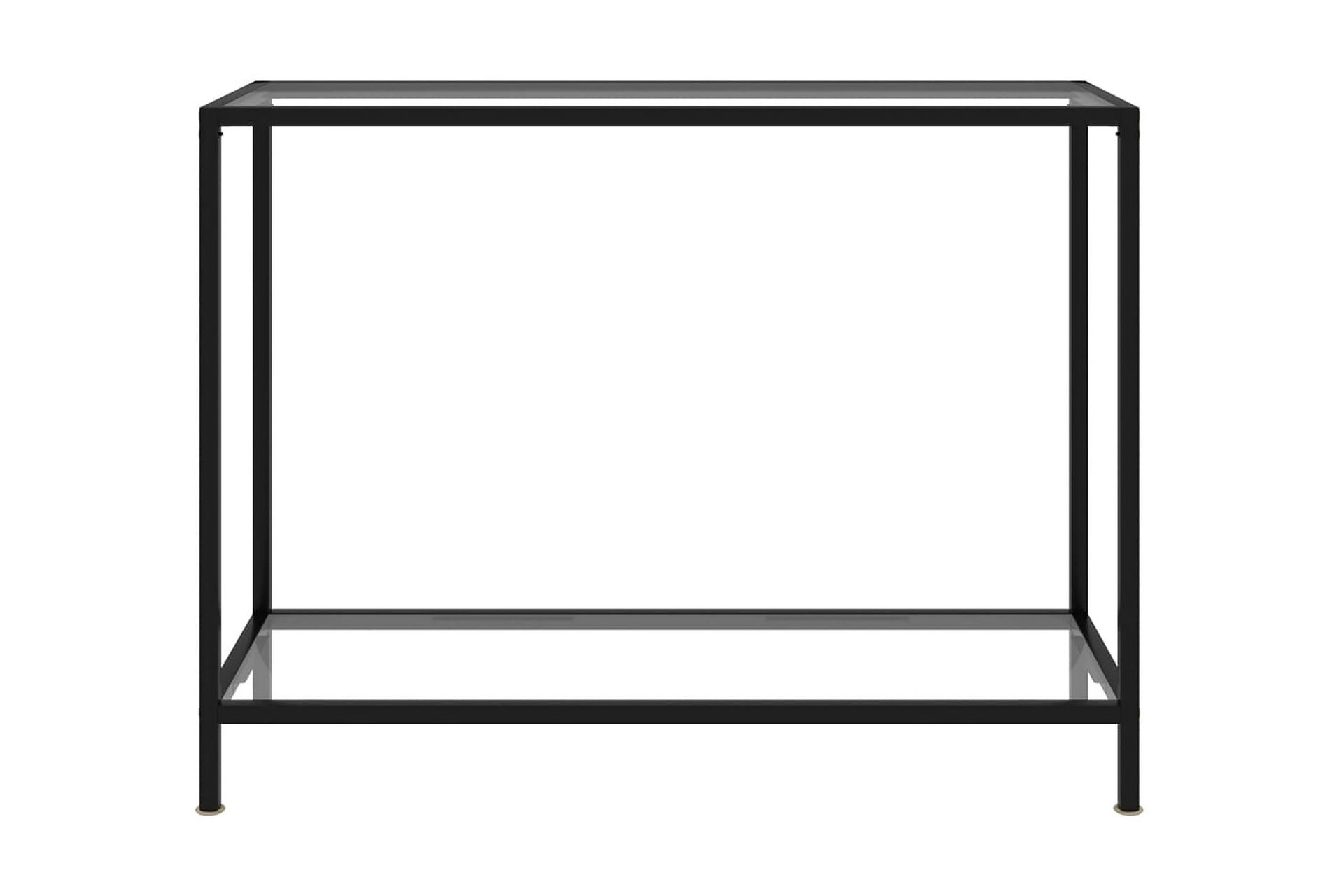 Konsolipöytä läpinäkyvä 100x35x75 cm karkaistu lasi - Läpinäkyvä - Huonekalut - Pöytä & ruokailuryhmä - Apupöytä & sivupöytä - Konsolipöytä