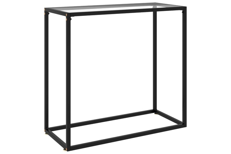 Konsolipöytä läpinäkyvä 80x35x75 cm karkaistu lasi - Huonekalut - Pöytä & ruokailuryhmä - Apupöytä & sivupöytä - Konsolipöytä