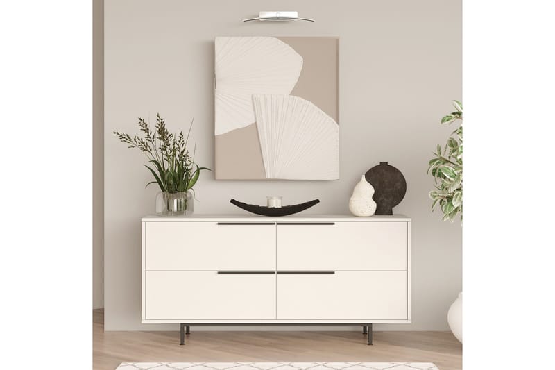 Konsolipöytä Liyakat 160 cm - Valkoinen - Säilytys - Säilytyskalusteet - Lipasto