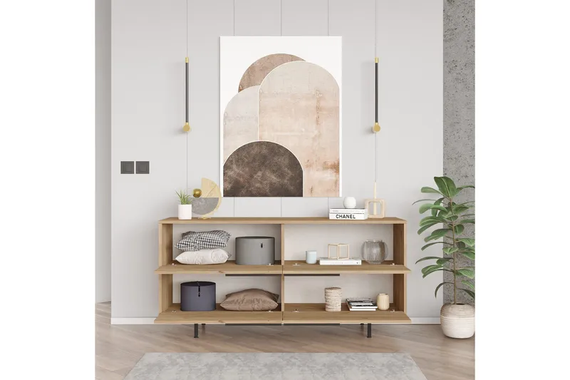 Konsolipöytä Liyakat 160 cm - Pähkinä - Säilytys - Säilytyskalusteet - Lipasto