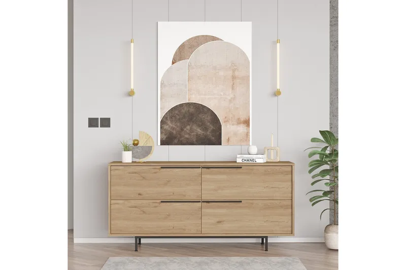 Konsolipöytä Liyakat 160 cm - Pähkinä - Säilytys - Säilytyskalusteet - Lipasto