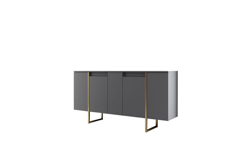 Konsolipöytä Luxe 160 cm - Harmaa/Kulta - Huonekalut - Pöytä & ruokailuryhmä - Apupöytä & sivupöytä - Konsolipöytä