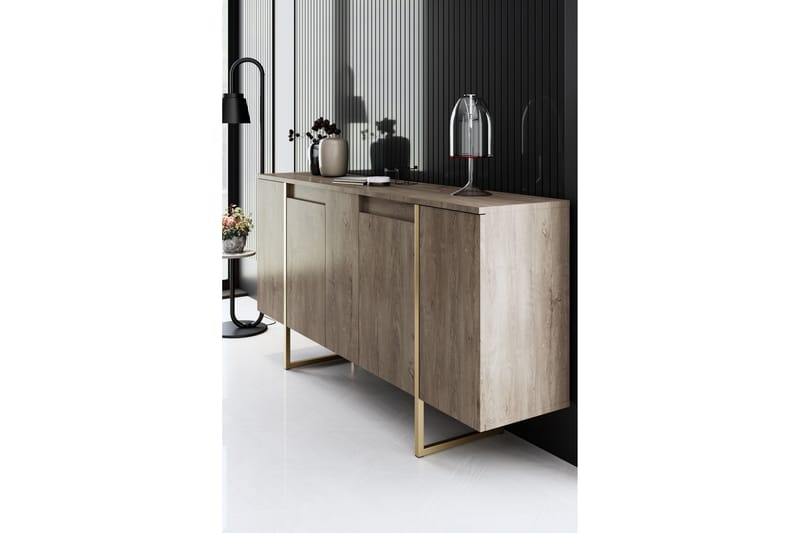 Konsolipöytä Luxe 160 cm - Ruskea/kulta - Huonekalut - Pöytä & ruokailuryhmä - Apupöytä & sivupöytä - Konsolipöytä