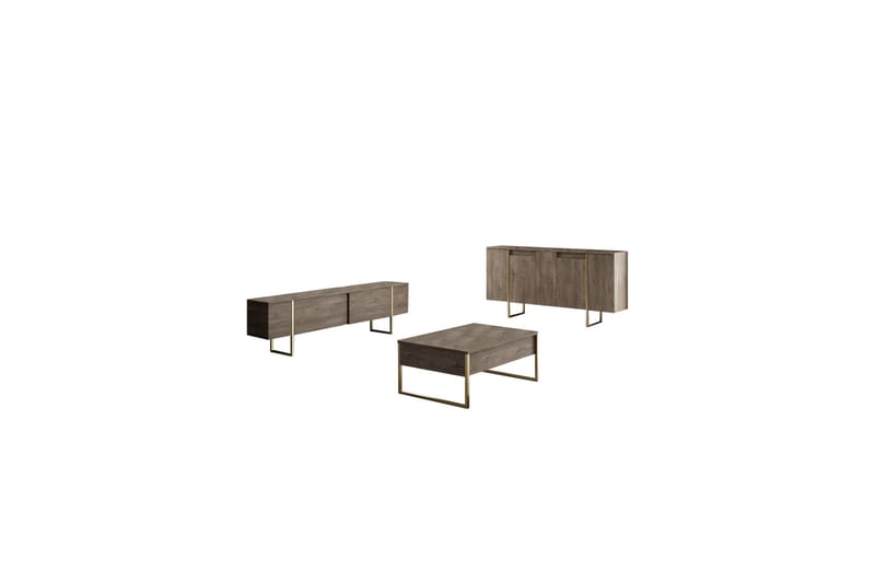 Konsolipöytä Luxe 160 cm - Ruskea/kulta - Huonekalut - Pöytä & ruokailuryhmä - Apupöytä & sivupöytä - Konsolipöytä