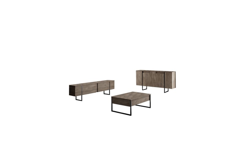 Konsolipöytä Luxe 160 cm - Ruskea/Musta - Huonekalut - Pöytä & ruokailuryhmä - Apupöytä & sivupöytä - Konsolipöytä