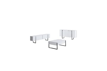 Konsolipöytä Luxe 160 cm - Valkoinen/Musta - Huonekalut - Pöytä & ruokailuryhmä - Apupöytä & sivupöytä - Konsolipöytä