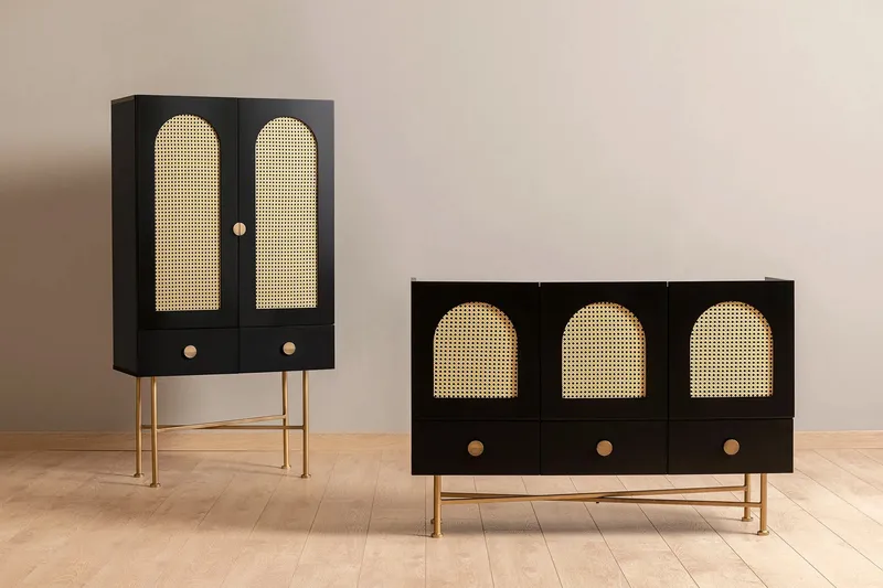 Konsolipöytä Munny 123 cm - Musta - Säilytys - Säilytyskalusteet - Senkki