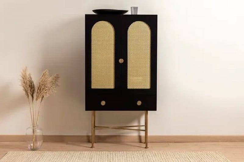 Konsolipöytä Munny 80 cm - Musta - Säilytys - Kaappi - Baarikaappi