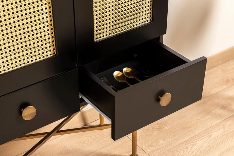 Konsolipöytä Munny 80 cm - Musta - Säilytys - Kaappi - Baarikaappi