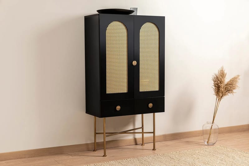 Konsolipöytä Munny 80 cm - Musta - Säilytys - Kaappi - Baarikaappi