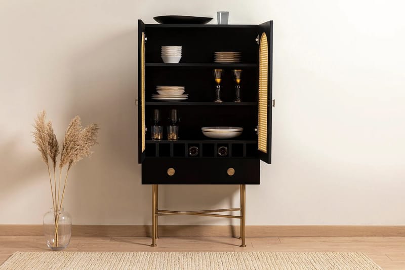 Konsolipöytä Munny 80 cm - Musta - Säilytys - Kaappi - Baarikaappi