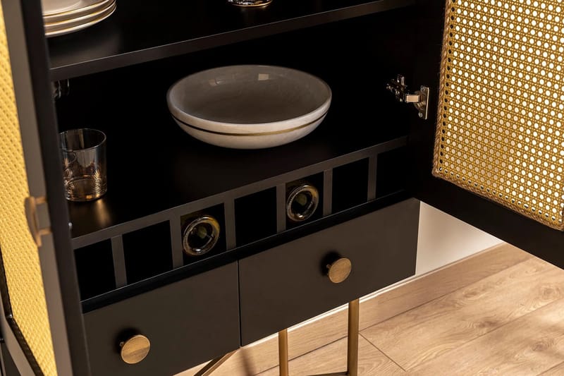 Konsolipöytä Munny 80 cm - Musta - Säilytys - Kaappi - Baarikaappi