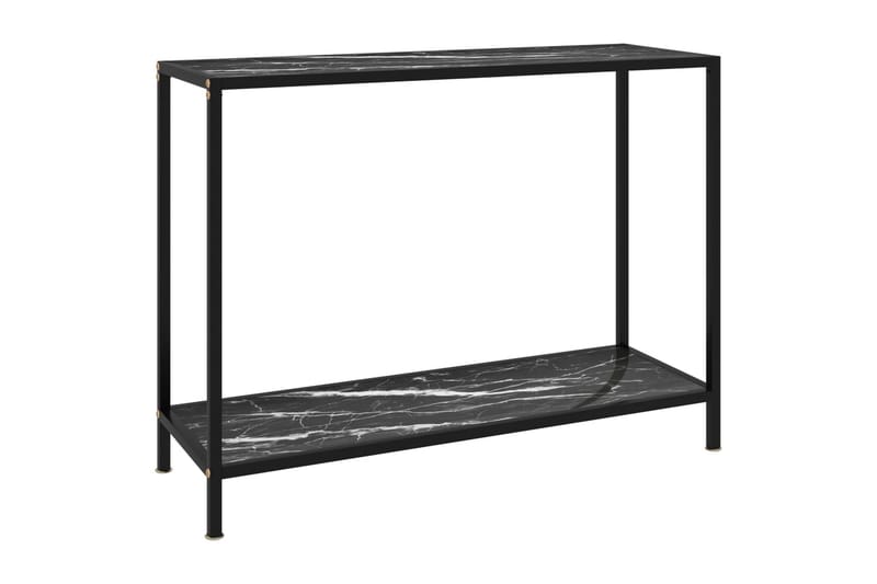 Konsolipöytä musta 100x35x75 cm karkaistu lasi - Musta - Huonekalut - Pöytä & ruokailuryhmä - Apupöytä & sivupöytä - Konsolipöytä