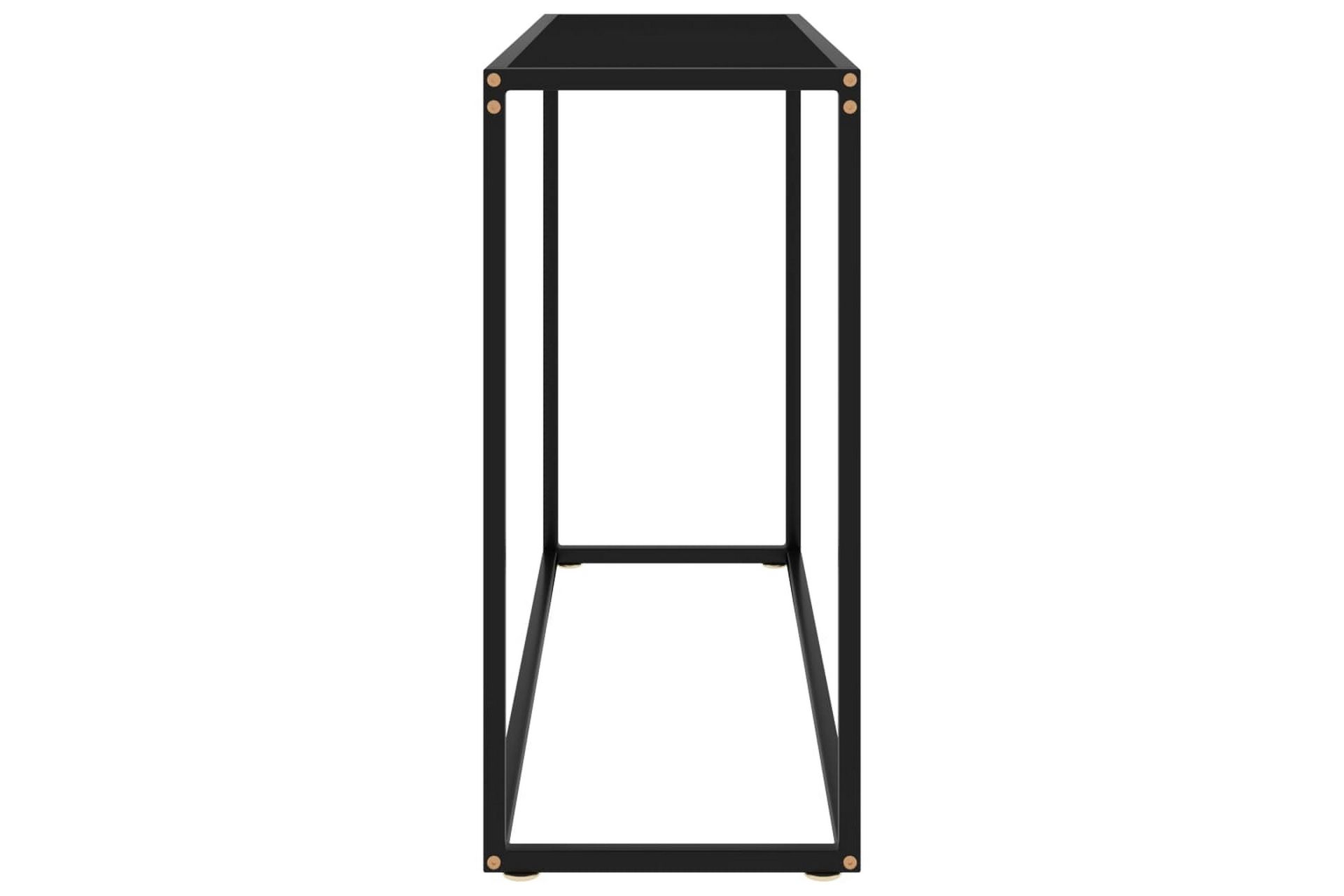 Konsolipöytä musta 100x35x75 cm karkaistu lasi - Huonekalut - Pöytä & ruokailuryhmä - Apupöytä & sivupöytä - Konsolipöytä