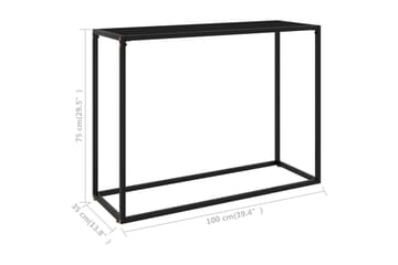 Konsolipöytä musta 100x35x75 cm karkaistu lasi - Huonekalut - Pöytä & ruokailuryhmä - Apupöytä & sivupöytä - Konsolipöytä