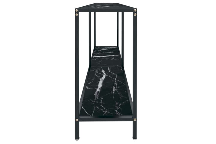 Konsolipöytä musta 140x35x75,5 cm karkaistu lasi - Musta - Konsolipöytä - Eteispöytä