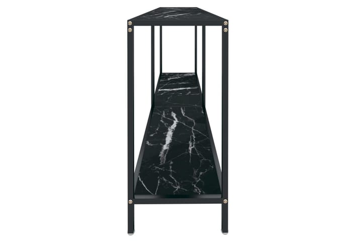 Konsolipöytä musta 160x35x75,5 cm karkaistu lasi - Musta - Konsolipöytä - Eteispöytä