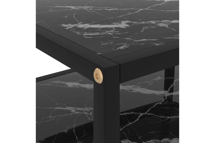 Konsolipöytä musta 50x40x40 cm karkaistu lasi - Konsolipöytä - Eteispöytä