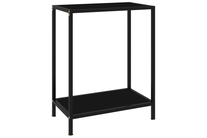 Konsolipöytä musta 60x35x75 cm karkaistu lasi - Musta - Konsolipöytä - Eteispöytä