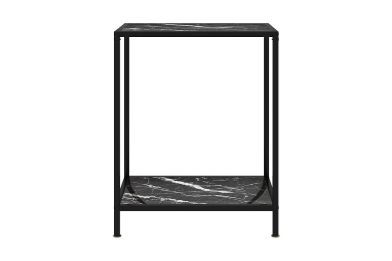 Konsolipöytä musta 60x35x75 cm karkaistu lasi - Musta - Huonekalut - Pöytä & ruokailuryhmä - Apupöytä & sivupöytä - Konsolipöytä