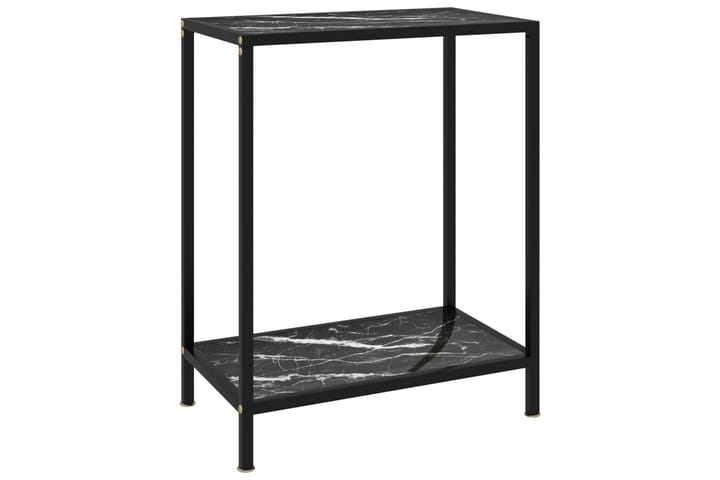 Konsolipöytä musta 60x35x75 cm karkaistu lasi - Musta - Konsolipöytä - Eteispöyt�ä