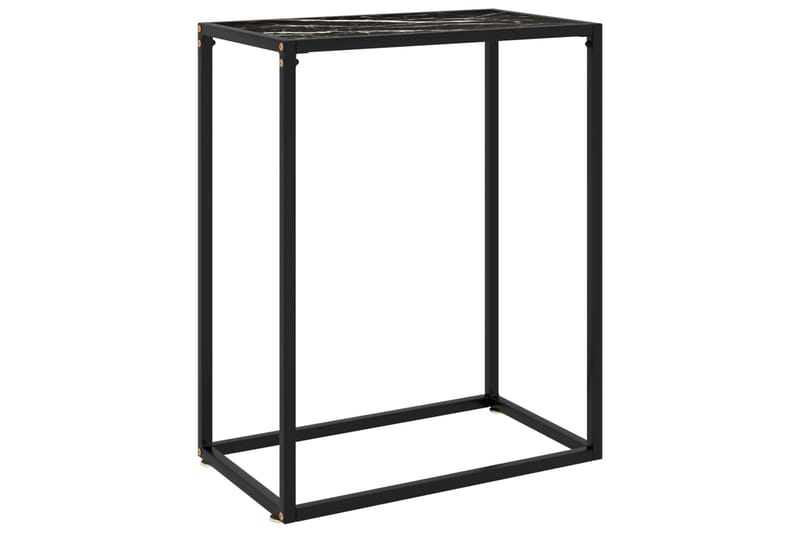 Konsolipöytä musta 60x35x75 cm karkaistu lasi - Huonekalut - Pöytä & ruokailuryhmä - Apupöytä & sivupöytä - Konsolipöytä