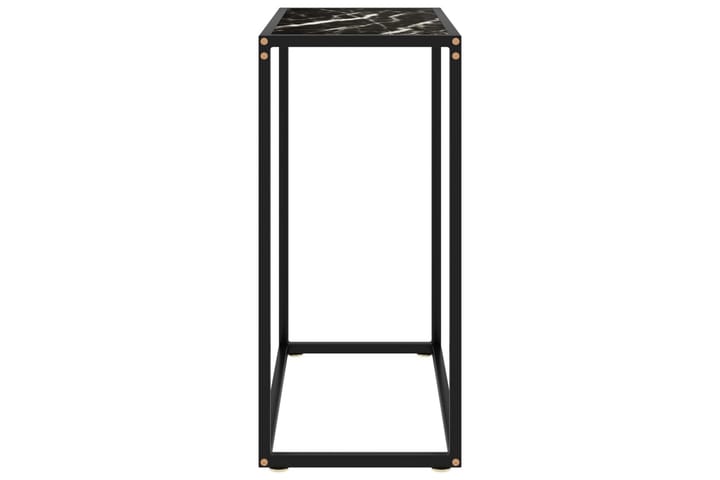 Konsolipöytä musta 60x35x75 cm karkaistu lasi - Konsolipöytä - Eteispöytä