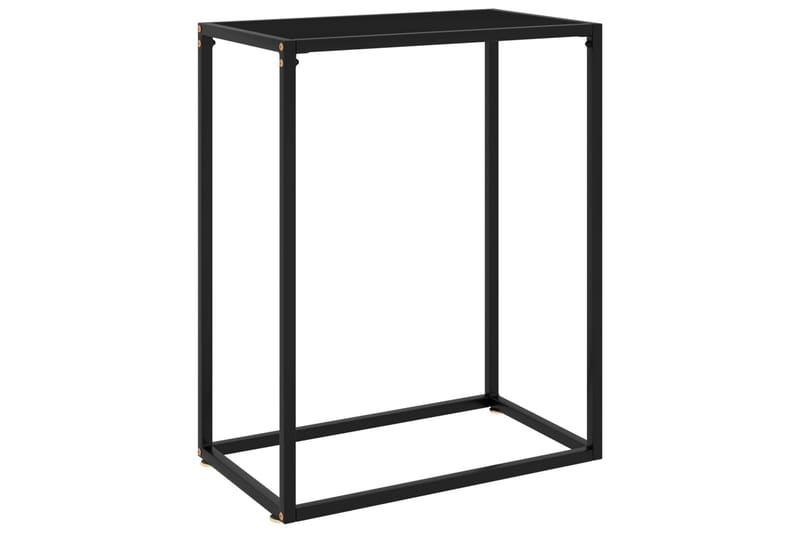 Konsolipöytä musta 60x35x75 cm karkaistu lasi - Huonekalut - Pöytä & ruokailuryhmä - Apupöytä & sivupöytä - Konsolipöytä