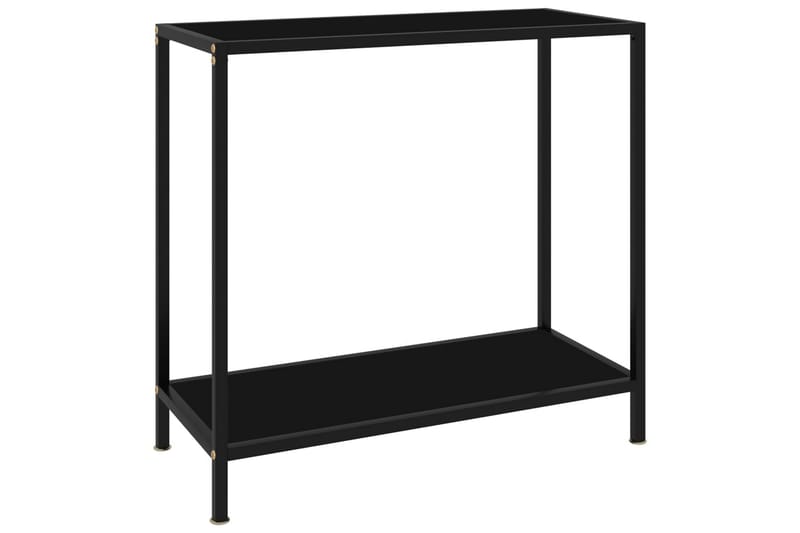 Konsolipöytä musta 80x35x75 cm karkaistu lasi - Musta - Huonekalut - Pöytä & ruokailuryhmä - Apupöytä & sivupöytä - Konsolipöytä