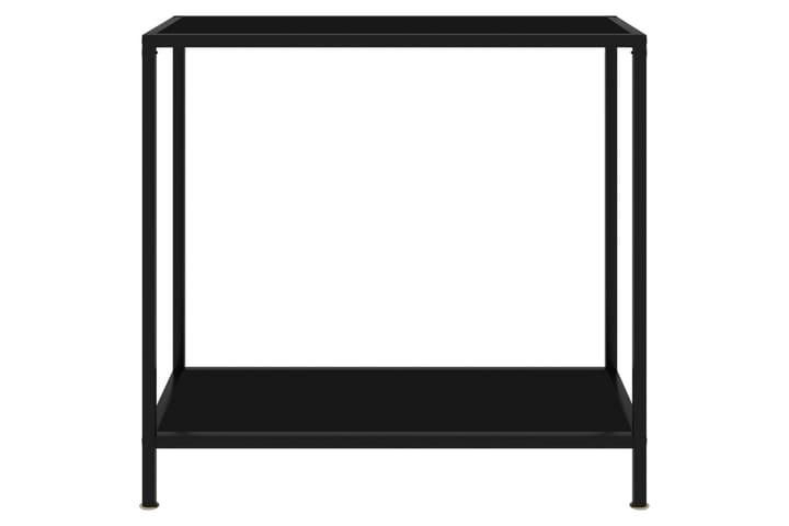 Konsolipöytä musta 80x35x75 cm karkaistu lasi - Musta - Konsolipöytä - Eteispöytä