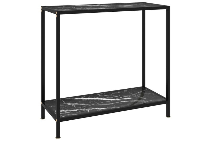Konsolipöytä musta 80x35x75 cm karkaistu lasi - Musta - Huonekalut - Pöytä & ruokailuryhmä - Apupöytä & sivupöytä - Konsolipöytä