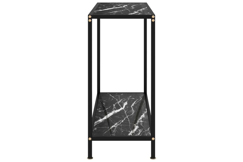 Konsolipöytä musta 80x35x75 cm karkaistu lasi - Musta - Huonekalut - Pöytä & ruokailuryhmä - Apupöytä & sivupöytä - Konsolipöytä