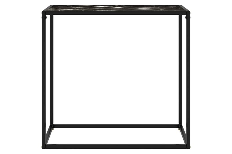 Konsolipöytä musta 80x35x75 cm karkaistu lasi - Huonekalut - Pöytä & ruokailuryhmä - Apupöytä & sivupöytä - Konsolipöytä