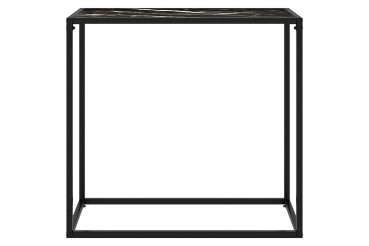 Konsolipöytä musta 80x35x75 cm karkaistu lasi - Konsolipöytä - Eteispöytä