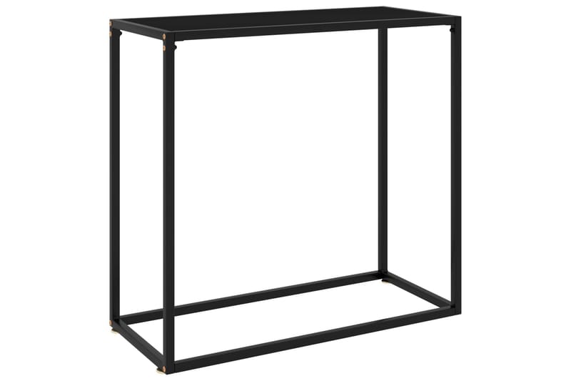 Konsolipöytä musta 80x35x75 cm karkaistu lasi - Huonekalut - Pöytä & ruokailuryhmä - Apupöytä & sivupöytä - Konsolipöytä