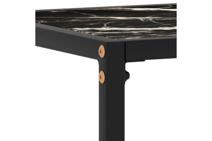 Konsolipöytä musta 80x35x75 cm karkaistu lasi - Konsolipöytä - Eteispöytä