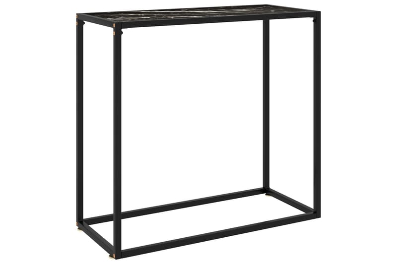 Konsolipöytä musta 80x35x75 cm karkaistu lasi - Huonekalut - Pöytä & ruokailuryhmä - Apupöytä & sivupöytä - Konsolipöytä