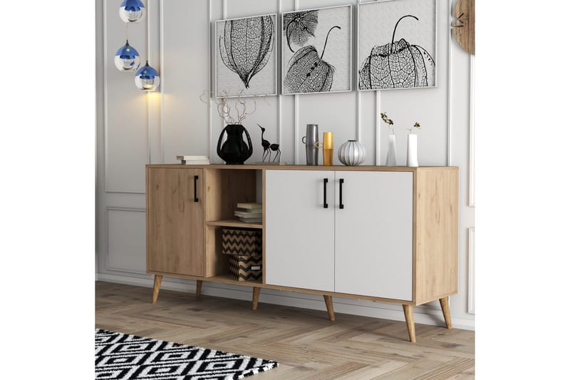 Konsolipöytä NO_BRAND Desgrar konsolipöytä 180x80 cm Ruskea - Huonekalut - Pöytä & ruokailuryhmä - Apupöytä & sivupöytä - Konsolipöytä