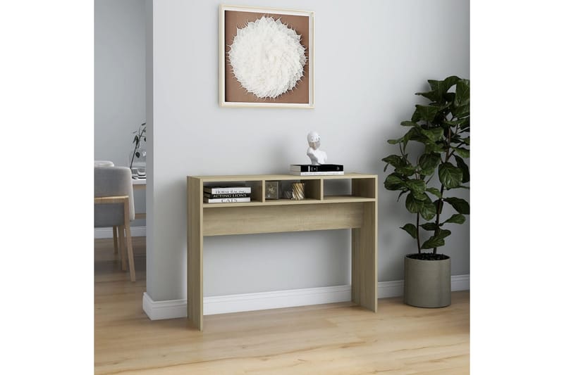 Konsolipöytä Sonoma-tammi 105x30x80 cm lastulevy - Huonekalut - Pöytä & ruokailuryhmä - Apupöytä & sivupöytä - Konsolipöytä