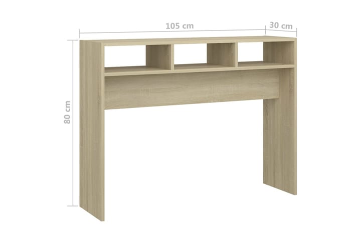 Konsolipöytä Sonoma-tammi 105x30x80 cm lastulevy - Konsolipöytä - Eteispöytä