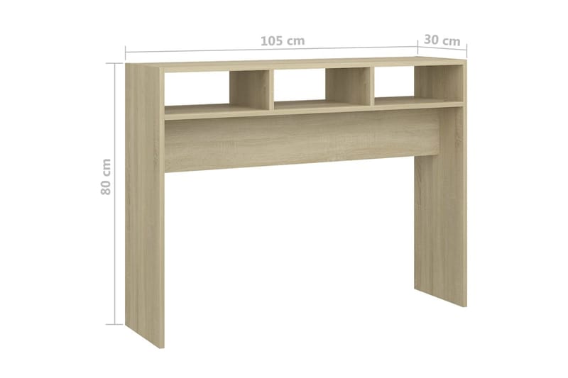 Konsolipöytä Sonoma-tammi 105x30x80 cm lastulevy - Huonekalut - Pöytä & ruokailuryhmä - Apupöytä & sivupöytä - Konsolipöytä