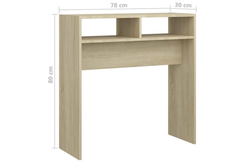 Konsolipöytä Sonoma-tammi 78x30x80 cm lastulevy - Huonekalut - Pöytä & ruokailuryhmä - Apupöytä & sivupöytä - Konsolipöytä