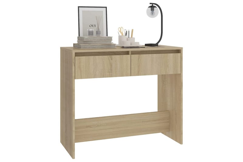 Konsolipöytä Sonoma-tammi 89x41x76,5 cm teräs - Beige - Huonekalut - Pöytä & ruokailuryhmä - Apupöytä & sivupöytä - Konsolipöytä