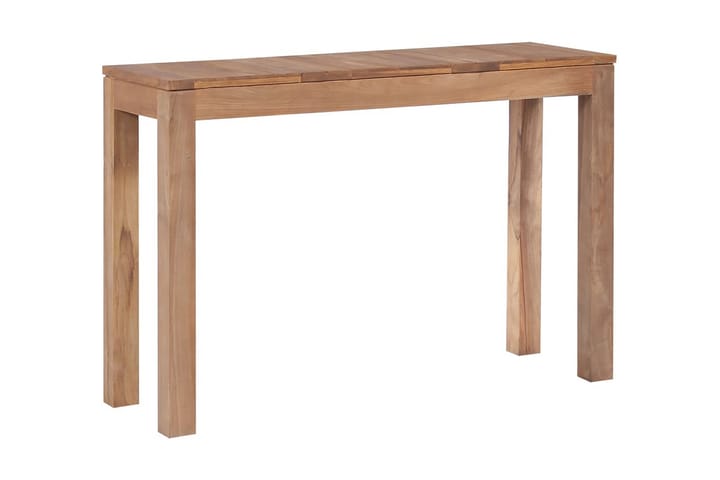 Konsolipöytä tiikki luonnollinen viimeistely 110x35x76 cm - Ruskea - Konsolipöytä - Eteispöytä