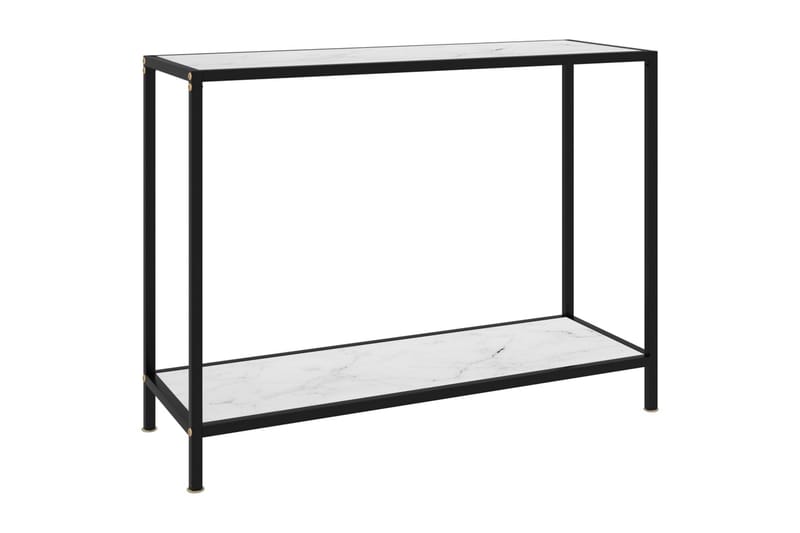 Konsolipöytä valkoinen 100x35x75 cm karkaistu lasi - Valkoinen - Huonekalut - Pöytä & ruokailuryhmä - Apupöytä & sivupöytä - Konsolipöytä
