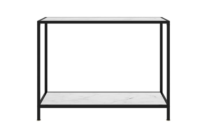 Konsolipöytä valkoinen 100x35x75 cm karkaistu lasi - Valkoinen - Konsolipöytä - Eteispöytä
