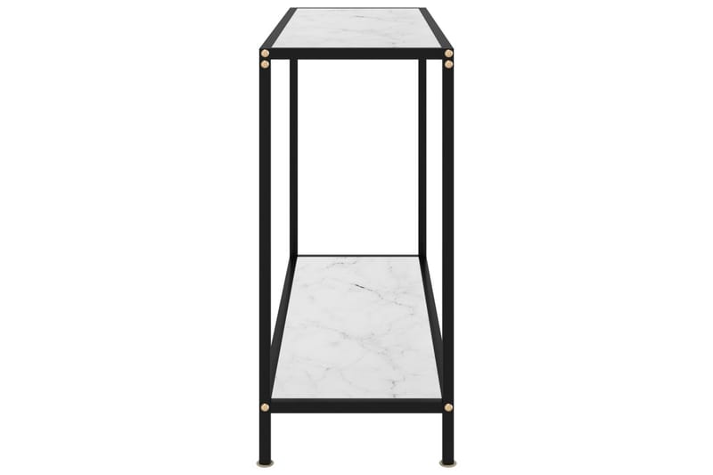 Konsolipöytä valkoinen 100x35x75 cm karkaistu lasi - Valkoinen - Huonekalut - Pöytä & ruokailuryhmä - Apupöytä & sivupöytä - Konsolipöytä