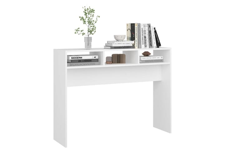 Konsolipöytä valkoinen 105x30x80 cm lastulevy - Konsolipöytä - Eteispöytä